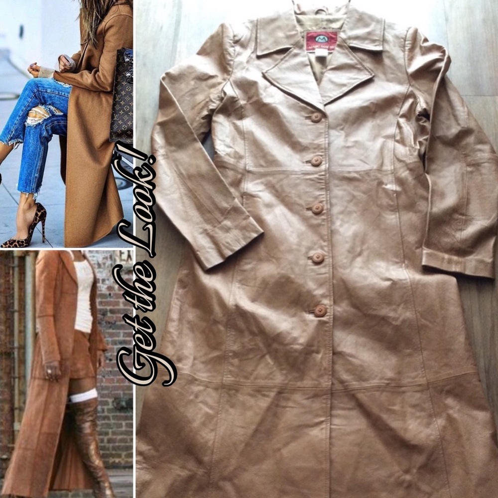 NWOT 100% Genuine Leather Maxi Coat